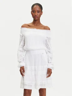 Guess Sukienka codzienna W5GK24 WE550 Biały Classic Fit - Sukienki - miniaturka - grafika 1
