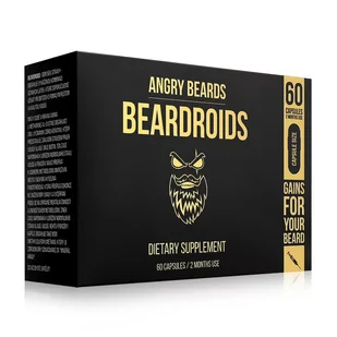 ANGRY BEARDS Beardroids – Witaminy i minerały na porost - Kosmetyki i akcesoria do pielęgnacji brody - miniaturka - grafika 1