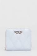 Portfele - Guess portfel damski kolor niebieski - miniaturka - grafika 1