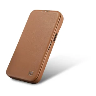iCarer CE Premium Leather Folio Case skórzane etui iPhone 14 Pro z klapką magnetyczne MagSafe brązowy (WMI14220714-BN) - Etui i futerały do telefonów - miniaturka - grafika 7