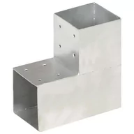 Akcesoria do ogrodzeń - vidaXL Łącznik do słupków w kształcie L, metalowy, 101x101 mm - miniaturka - grafika 1