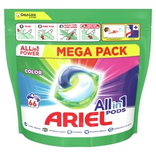 Ariel Kapsułki do prania All in One Power Color 66 szt 34022091 - Środki do prania - miniaturka - grafika 1