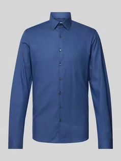 Koszule męskie - Koszula biznesowa o kroju slim fit z fakturowanym wzorem model ‘Bari’ - grafika 1