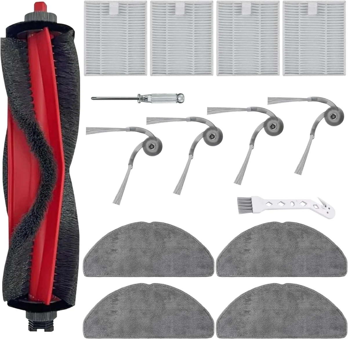 Akcesoria do Roborock Q7 M5 4 filtry HEPA 4 ściereczki 4 szczotki