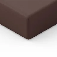 Prześcieradła - Spod Igły i Nitki Prześcieradło Jersey z gumką 90x200 cm brązowe - miniaturka - grafika 1