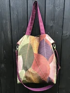 Torebki damskie - Torba hobo XXL - print jesienne liście - miniaturka - grafika 1