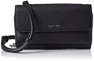 Portfele - Calvin Klein Must, akcesoria turystyczne - damski portfel z potrójnym składaniem, CK czarny, czarny, złoty, srebrny - grafika 1