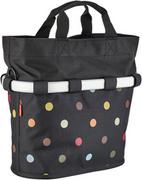 KLICKfix Klickfix torba na rower, kosz, owalna, S, czarny, 34 x 31 x 17.5 cm 0309DO_Dots