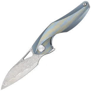 Nóż składany Bestech The Reticulan Blue / Colorful Titanium, Damascus by Elijah Isham (BT1810L) - Noże - miniaturka - grafika 1