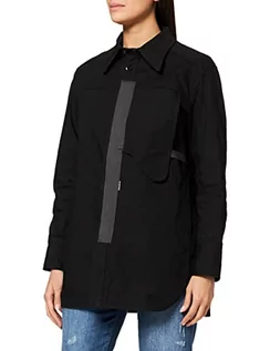 Kurtki damskie - G-STAR RAW Damska kurtka Naval Collar Loose, Czarny (Dk Black C832-6484), XS - grafika 1