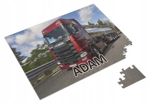 PUZZLE Ciężarówka Tir SCANIA + IMIĘ Pudełko A3 252 el. #14 - Puzzle - miniaturka - grafika 1