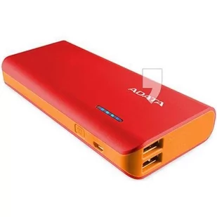 Adata Mobilna bateria Power Bank PT100 10000mAh czerwono-pomarańczowy APT100-10000M-5V-CRDOR - Powerbanki - miniaturka - grafika 2