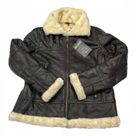 Kurtki damskie - Przejściowa kurtka damska skórkowa ocieplana Real Leather L - miniaturka - grafika 1