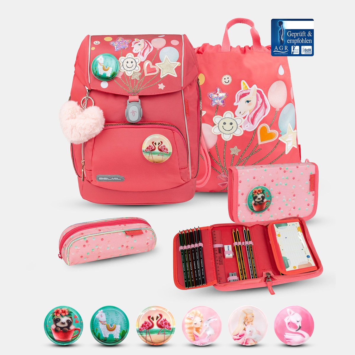 Zestaw szkolny Premium Comfy Plus Rose Quartz, 5-częściowy