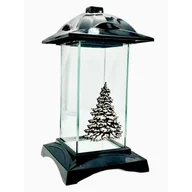 Lampiony i znicze - Znicz kapliczka choinka 25 x 16 cm czarno-złoty - miniaturka - grafika 1