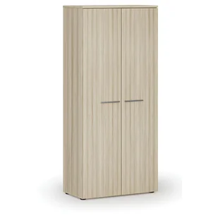 Szafa ubraniowa z wysuwem PRIMO WOOD, 1781 x 800 x 420 mm, dąb naturalny - Szafy biurowe - miniaturka - grafika 1