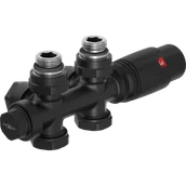 Zawory i kraniki - Mexen G00 zestaw termostatyczny kątowy/prosty, Duplex, DN50, czarny - W908-900-70 - miniaturka - grafika 1