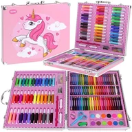 Przybory szkolne - Zestaw Artystyczny do Malowania Kredki Farby Mazaki Walizka 150 el. - miniaturka - grafika 1