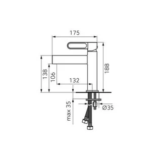 Fdesign ZAFFIRO FD1-ZFR-2-33 biały - Baterie wannowe i prysznicowe - miniaturka - grafika 1