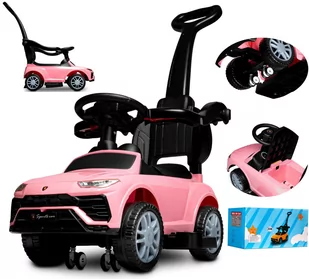 Nowy Sportowy jeździk SUV pchacz miękkie Kółka różowy - Chodziki - miniaturka - grafika 1