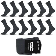 Skarpetki męskie - 12XSOKKO SKARPETY MĘSKIE DŁUGIE STALOWE BEZUCISKOWE 42-44 - SM12-S45-STA-42-44 - miniaturka - grafika 1