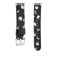 Akcesoria do smartwatchy - Hello Kitty Pasek HKAWMPSAPSK Apple Watch 38/40/41mm czarny/black strap Heads & Bows Pattern - miniaturka - grafika 1