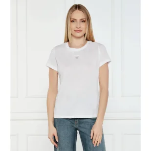 GUESS T-shirt Longline Fit - Koszulki i topy damskie - miniaturka - grafika 1