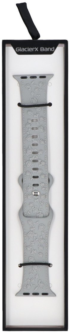 GlacierX pasek do smartwatcha Silicone Textured Stone Gray do Apple Watch 38/40/41mm Szary