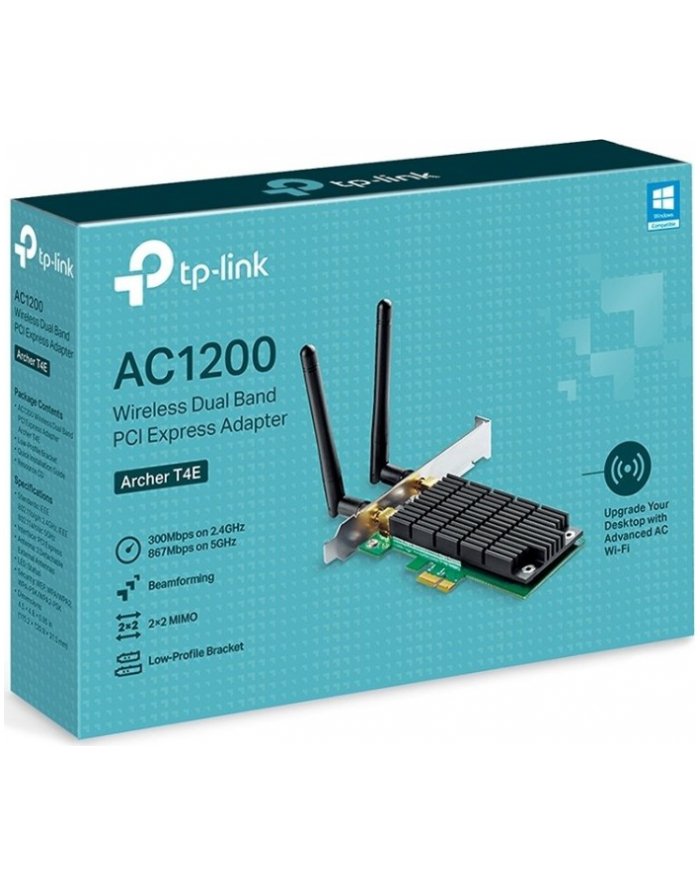 TP-LINK AC1200 Wi-Fi PCI Express Adapter v3.0 867Mbps at 5GHz + 300Mbps at 2.4GHz Beamforming