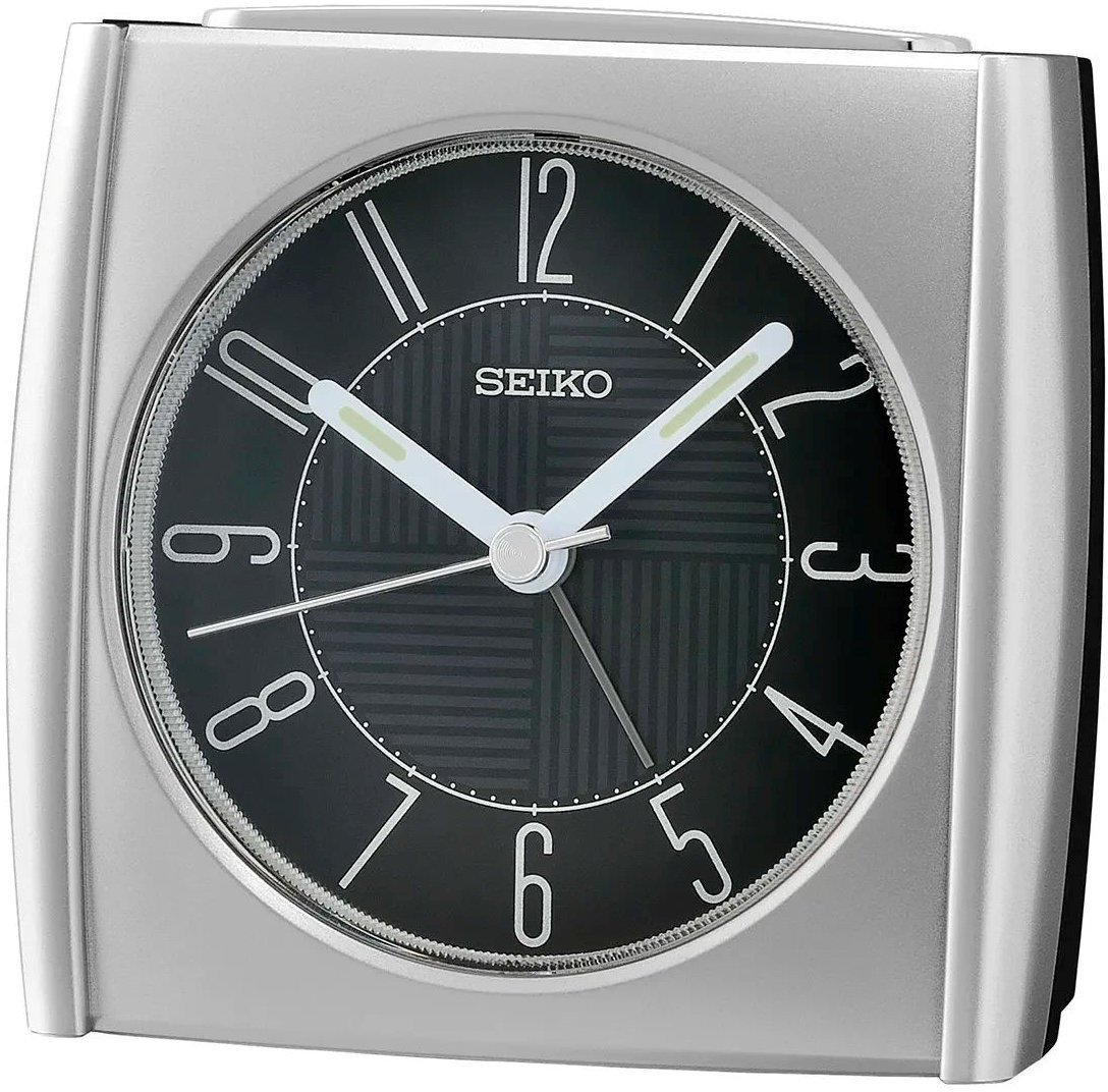 Seiko Budzik Seiko QHE205S 9 cm srebrny metalik .