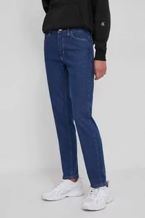 Spodnie damskie - Calvin Klein jeansy damskie kolor niebieski - grafika 1