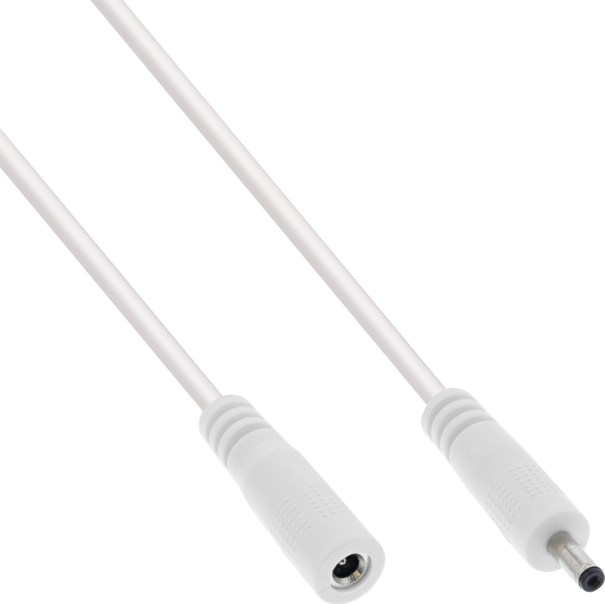 InLine InLine® DC extension cable, DC plug male/female 3.5x1.35mm, AWG 18, white, 3m