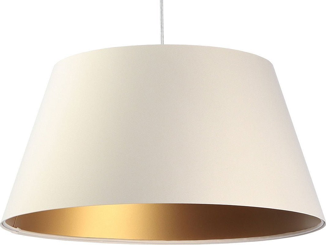 Lampa wisząca Lumes Lampa wisząca dzwon z abażurem ecru - S408-Ohra