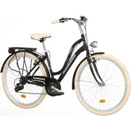 Rowery - Indiana Impala 7B 28 cali damski Czarny - miniaturka - grafika 1