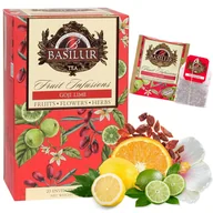 Herbata - BASILUR Fruit Infusions - Owocowa herbata bezkofeinowa z naturalnym aromatem goji, limonki i cytrusów, w saszetkach 20 x 2 g x1 - miniaturka - grafika 1