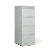 Szafy biurowe - B2B Partner Szafa kartotekowa A4, 4 szuflady, demontowana, szara 908031 - miniaturka - grafika 1