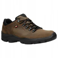 Buty trekkingowe męskie - Buty Męskie Skórzane skóra naturalna Półbuty trekkingowe Wojas brązowe r.43 - miniaturka - grafika 1