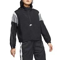 Kurtki damskie - Nike W NSW HRTG JKT WVN damska kurtka sportowa, czarno-szara, biała - miniaturka - grafika 1