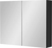 Szafki łazienkowe - Czarna matowa szafka wisząca z lustrem 65x80 Victa  - miniaturka - grafika 1