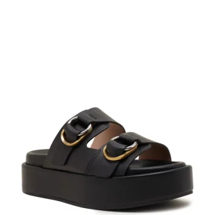 Pinko Skórzane klapki FLORES - Klapki i japonki damskie - miniaturka - grafika 1