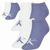 Skarpetki damskie - Calvin Klein Skarpetki Stopki 2 Pary 39-42 Biały Fioletowy Ck - miniaturka - grafika 1