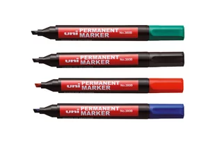 Uni Marker 380B czarny ścięty - Markery permanentne - miniaturka - grafika 1