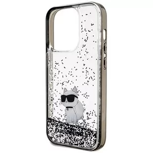 Etui KARL LAGERFELD Hardcase Liquid Glitter Choupette do iPhone 14 Pro Max 6,7 cala Przezroczysty KLHCP14XLKCNSK - Etui i futerały do telefonów - miniaturka - grafika 1