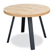 Stoły - Stół rozkładany okrągły S3 Ø 100 + (2x50) fornir dębowy - miniaturka - grafika 1
