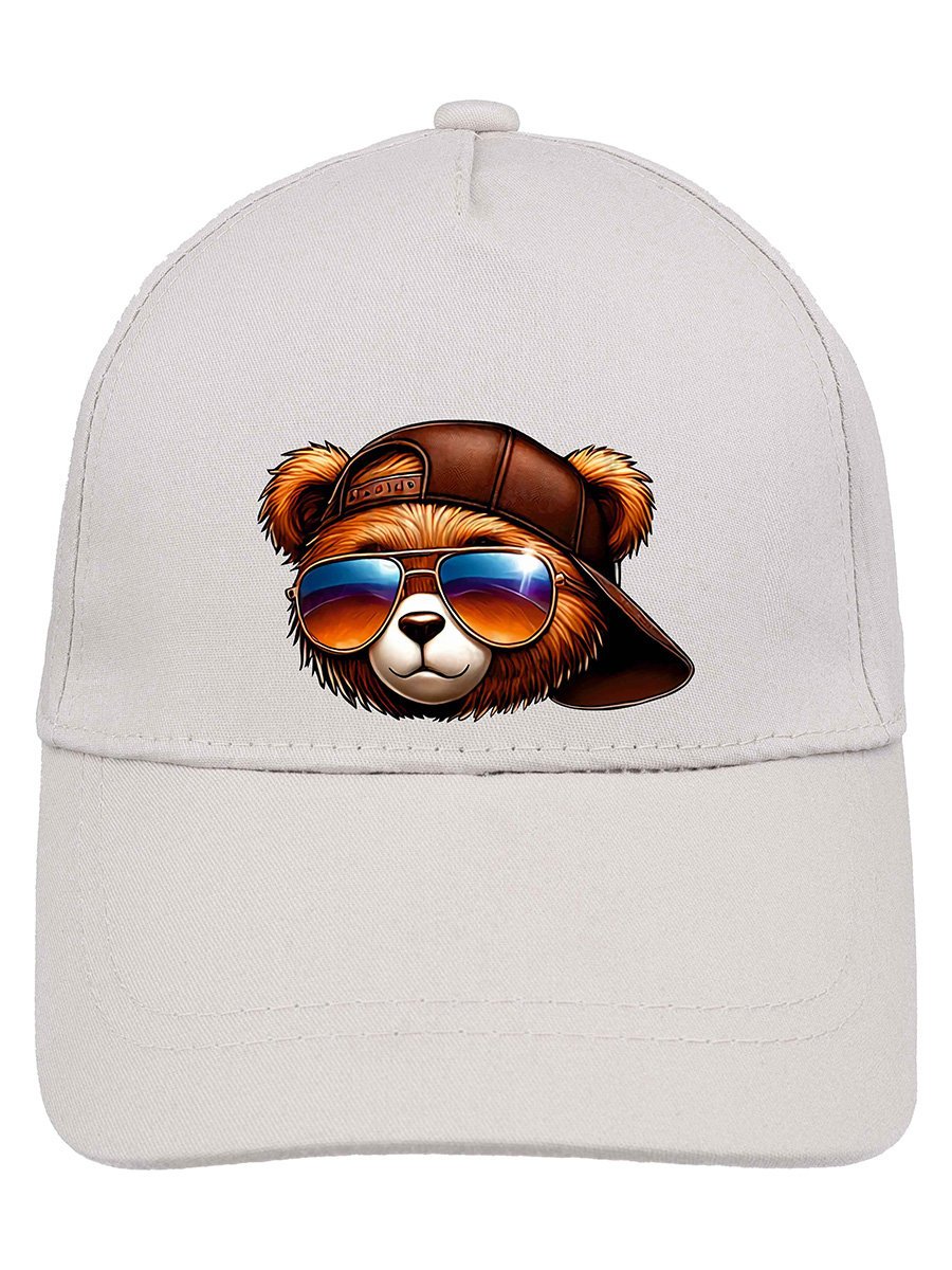 Chłopięca czapka z daszkiem miś w okularach Ambra Biz