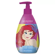 Kosmetyki kąpielowe dla dzieci - Naturaverde | Kids - Disney Princess - Mydło w płynie dla dzieci, Ariel, Mydło dla dzieci z ekstraktem z chabru, mydło do rąk BIO, 300ml - miniaturka - grafika 1
