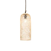 Lampy sufitowe - QAZQA Wiejska lampa wisząca zewnętrzna rattanowa 25 cm - Tatarak - miniaturka - grafika 1