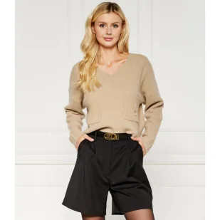 Tommy Hilfiger Wełniany sweter | Relaxed fit - Swetry damskie - miniaturka - grafika 1