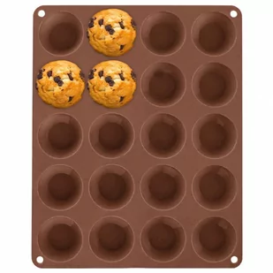 Forma silikonowa foremka do pieczenia mini muffinek na muffinki małe babeczki 20 sztuk kod: O-151763 - Formy do ciast - miniaturka - grafika 1