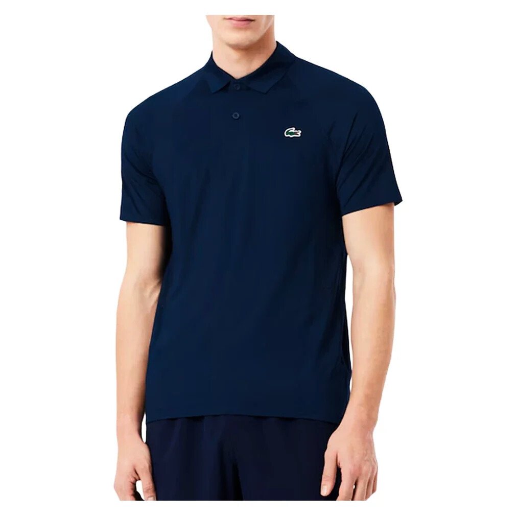 Koszulka męska Lacoste Tennis Performance Novak Djokovic On Court Polo Navy Blue L